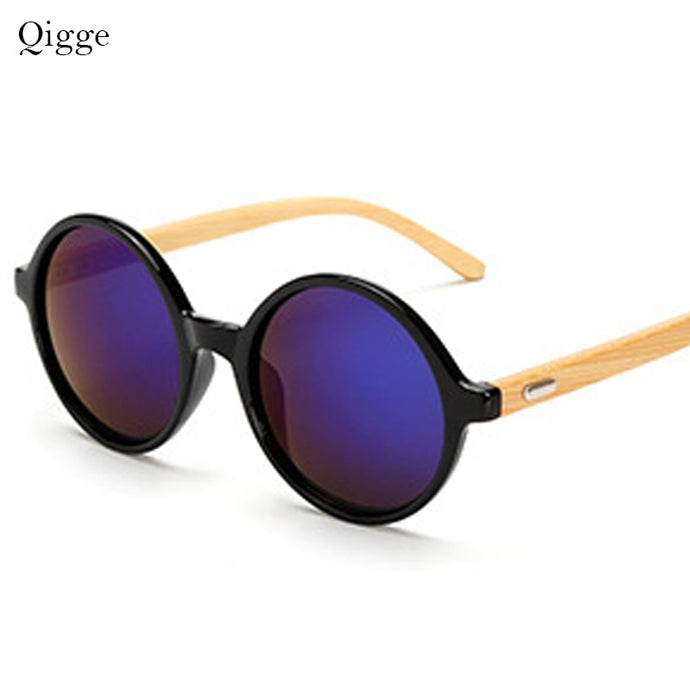 Qigge New Retro Wood Sunglasses