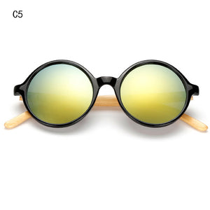 Qigge New Retro Wood Sunglasses