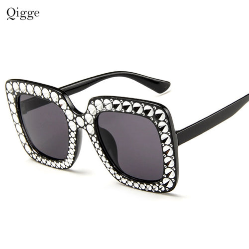 Qigge Diamond Crystal Pink Sunglasses
