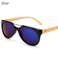 Load image into Gallery viewer, Qigge New Vintage Wood Sunglasses
